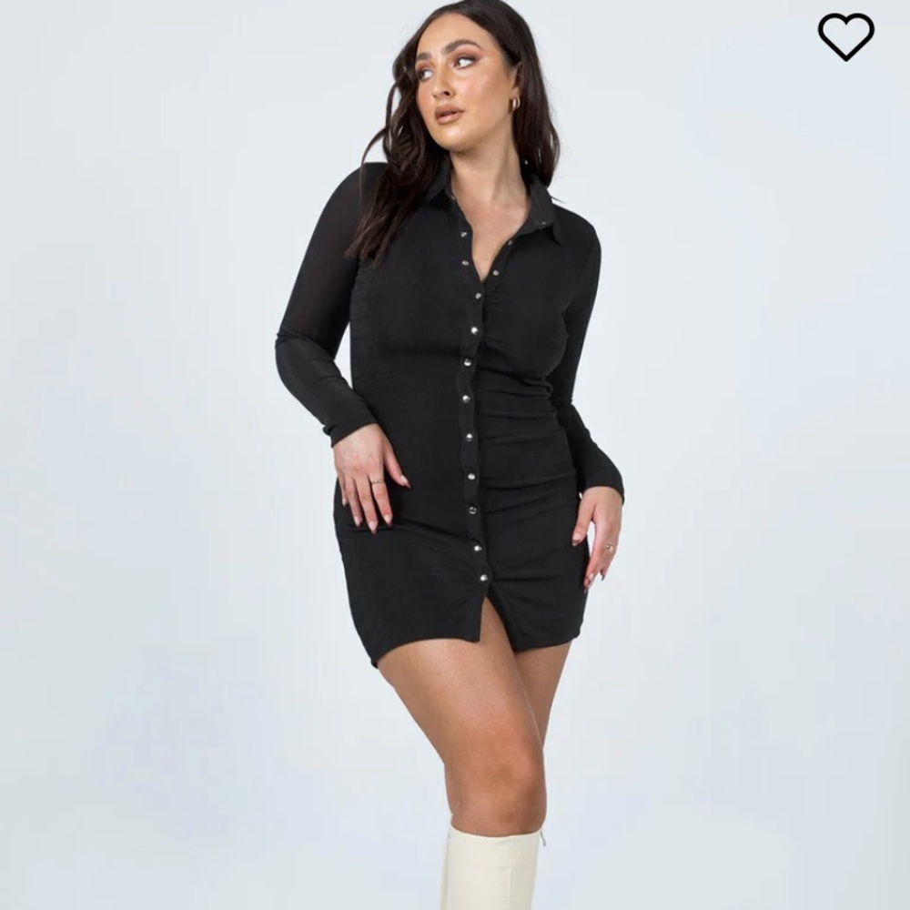 Princess polly elody black mini dress